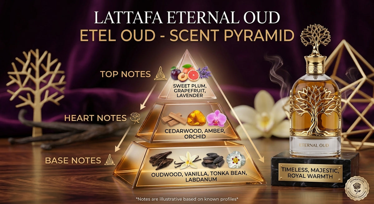 Lattafa Eternal Oud 100ml eau de parfum, lifestyle image
