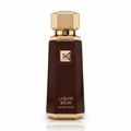 French Avenue Liquid Brun Limited Edition 150ml Extrait de Parfum bottle in dark brown and gold, front view on a plain white background.