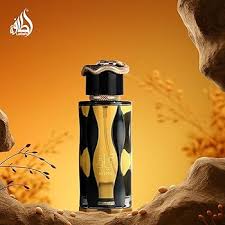 Silk and Sillage Lattafa Teriaq Intense 100ML perfume bottle with elegant design and cap on a neutral background.